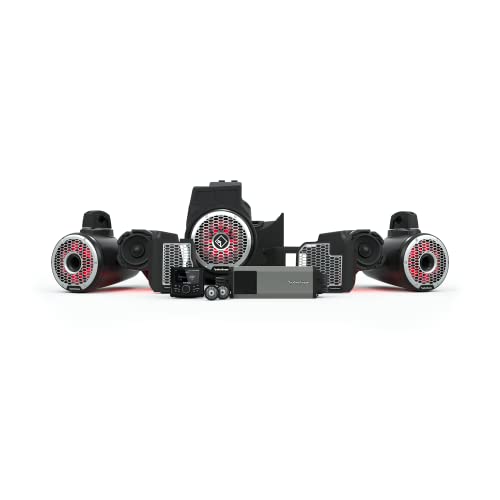Rockford Fosgate RZR19PXP-STG6 Audio Kit: PMX-3 Receiver, 1500-Watt Amp, Front Speakers & M2 Tweeters, M2 Color Optix Lighted 10” Subwoofer & M2 8” Rear Speakers for Select RZR Pro XP Models (2019+) Rockford Fosgate RZR19PXP-STG6 Audio Kit: PMX-3 Receiver, 1500-Watt Amp, Front Speakers & M2 Tweeters, M2 Color Optix Lighted 10” Subwoofer & M2 8” Rear Speakers for Select RZR Pro XP Models (2019+)
